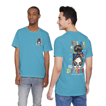 Autism Awareness Tee — "It's OK to Be Different" Graphic T-Shirt