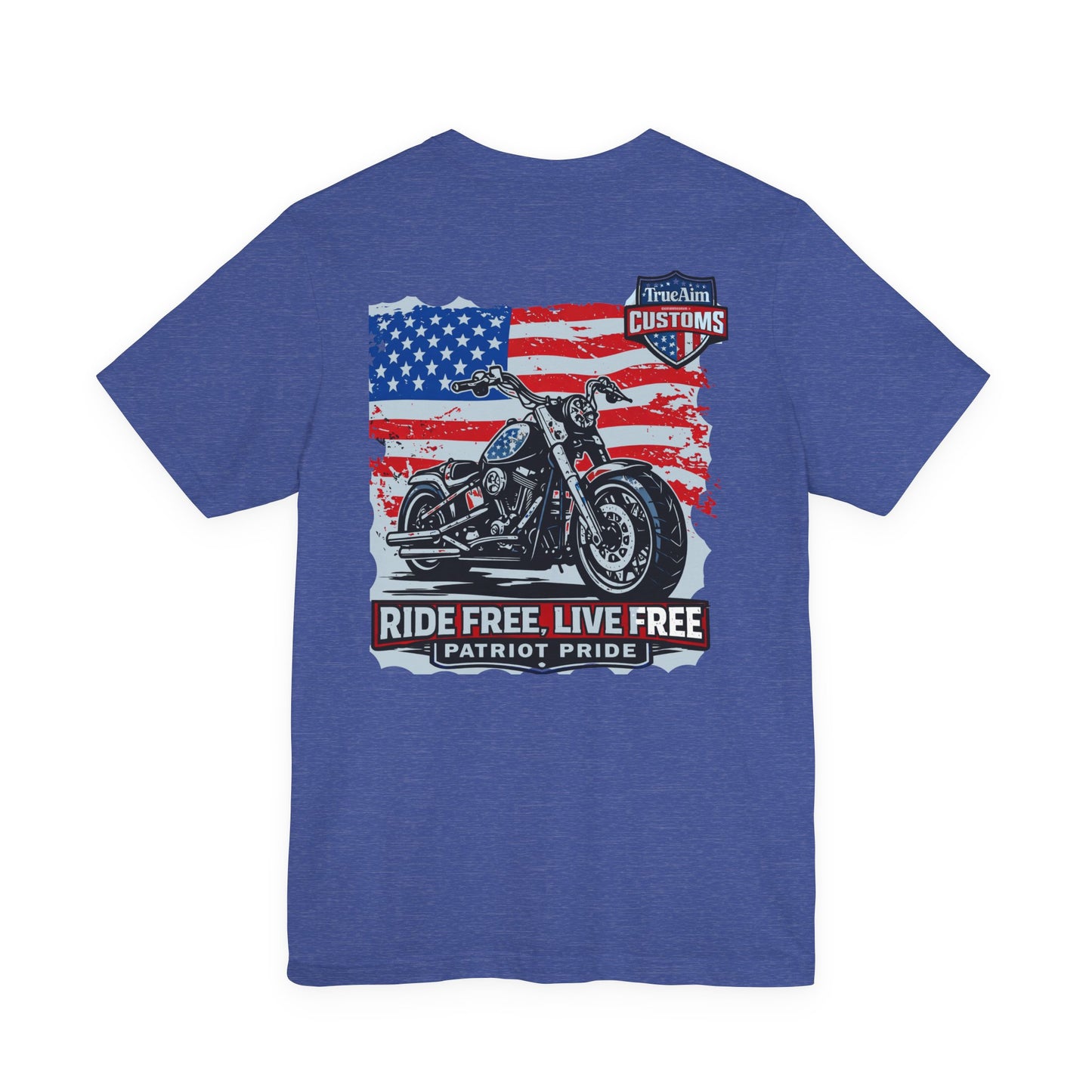 Freedom Motorcycle T-Shirt – American Flag Biker Tee