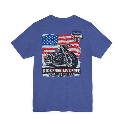 Freedom Motorcycle T-Shirt – American Flag Biker Tee