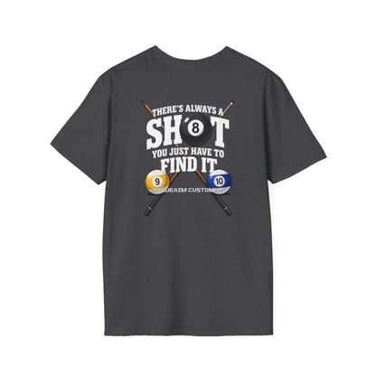 ‘Always A Shot' Billiards Cue & 8-Ball Graphic