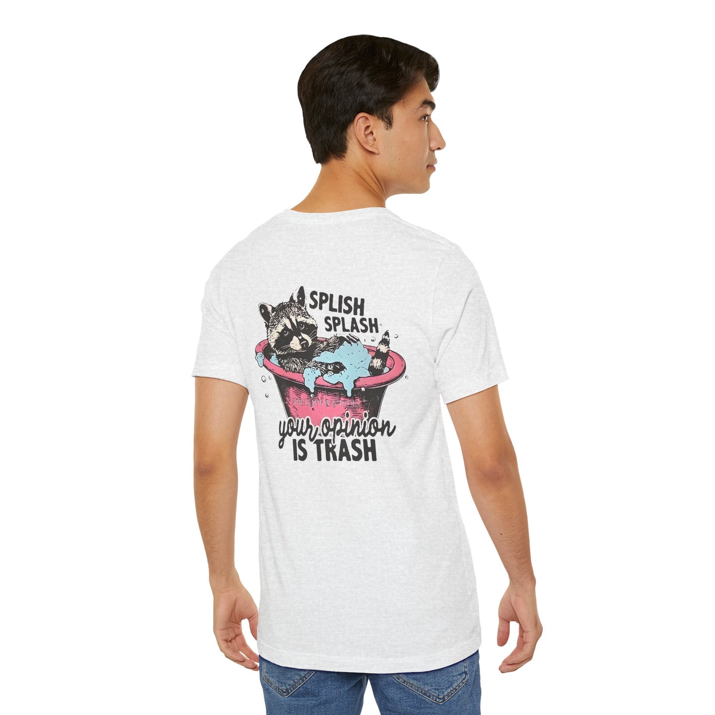 Raccoon 'Splish Splash, Your Opinion Is Trash' Graphic Tee