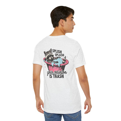 Raccoon 'Splish Splash, Your Opinion Is Trash' Graphic Tee