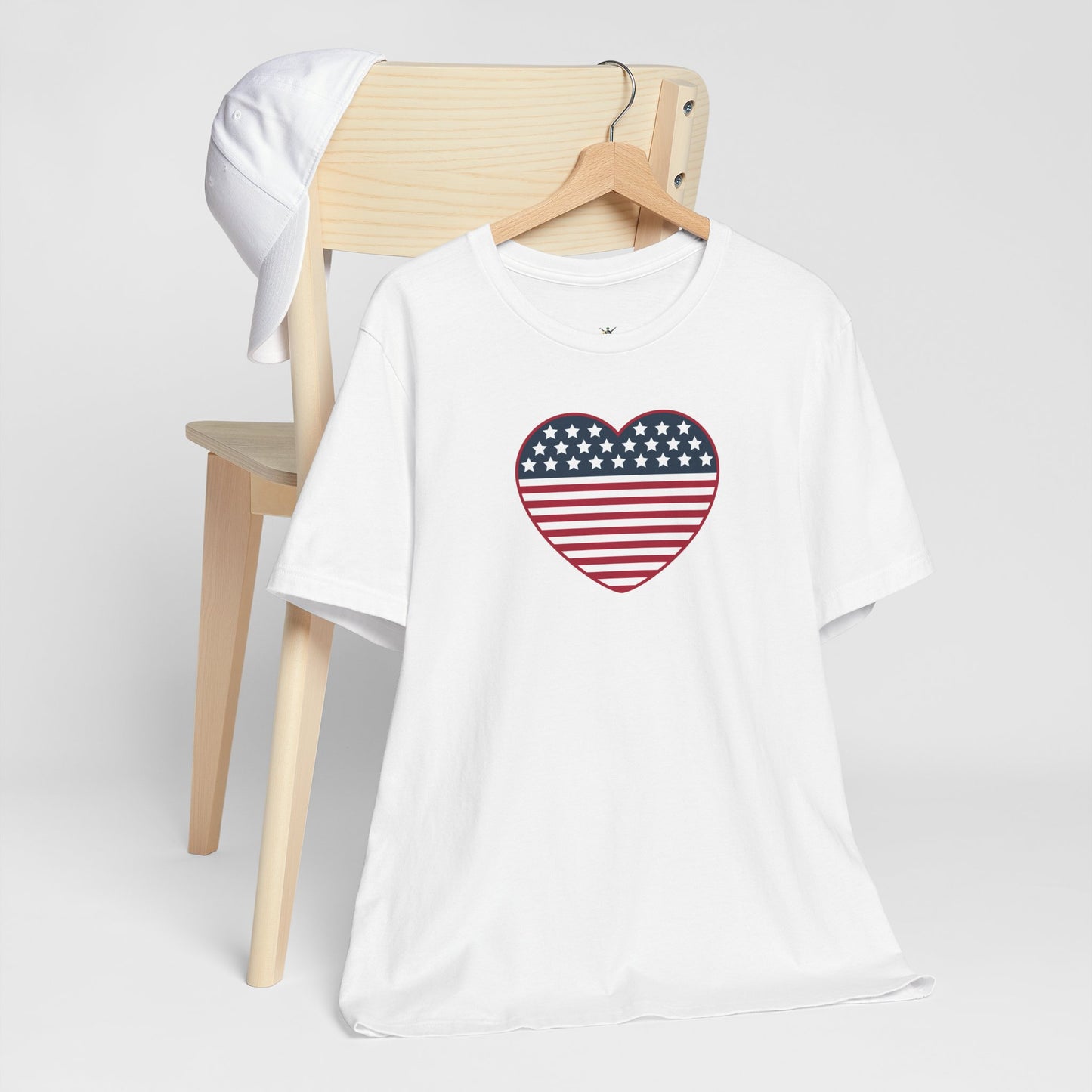 Patriotic Heart T-Shirt — American Flag Heart Tee for 4th of July & Independence Day