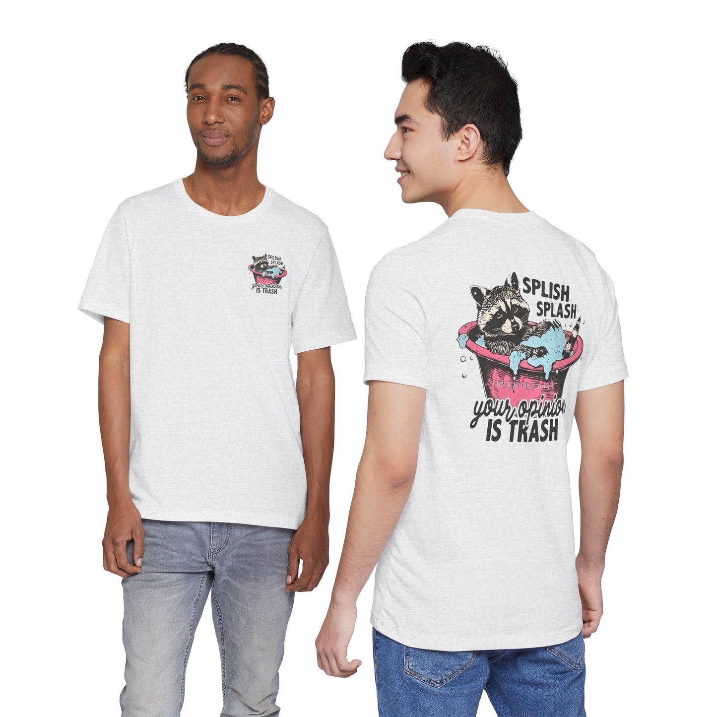 Raccoon 'Splish Splash, Your Opinion Is Trash' Graphic Tee