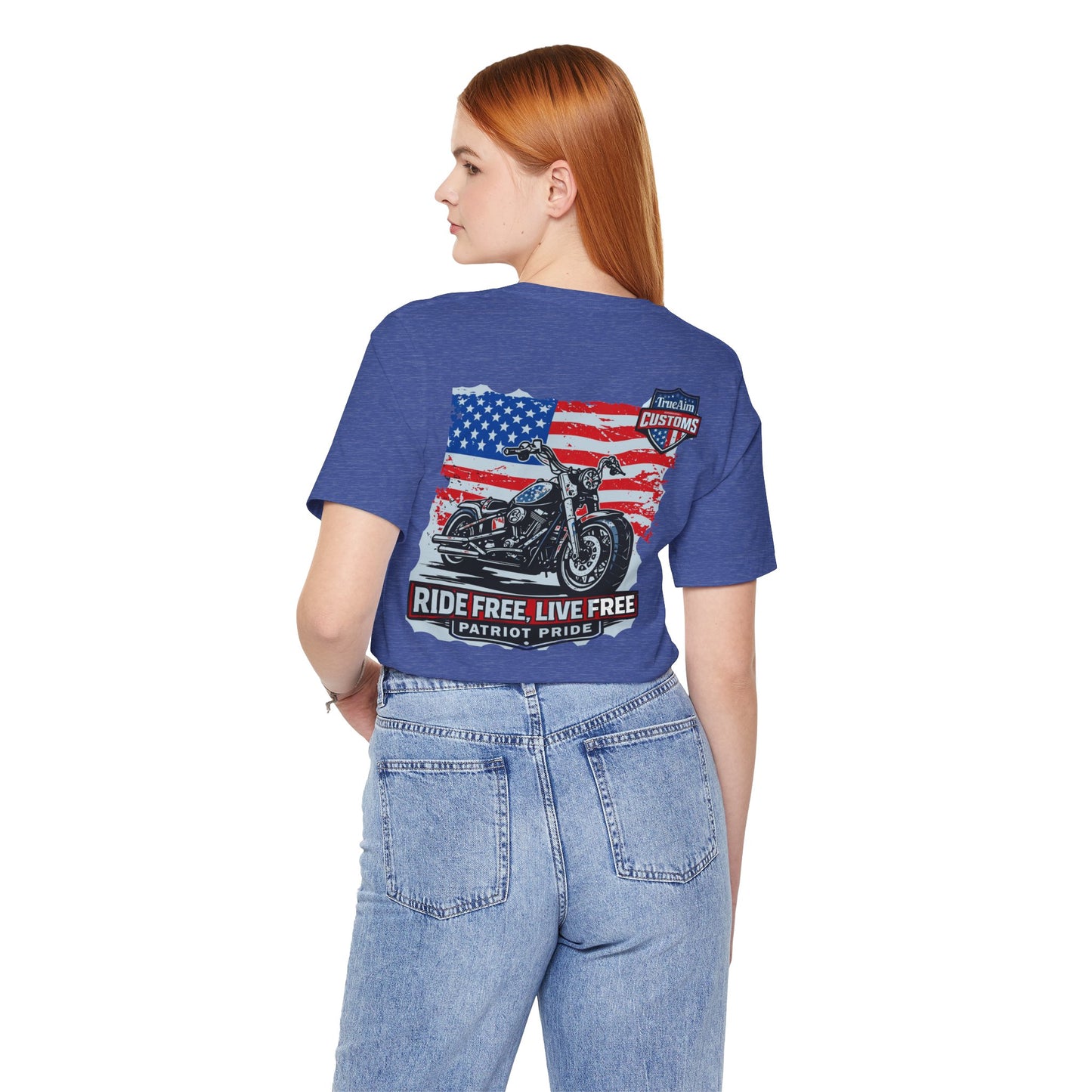 Freedom Motorcycle T-Shirt – American Flag Biker Tee