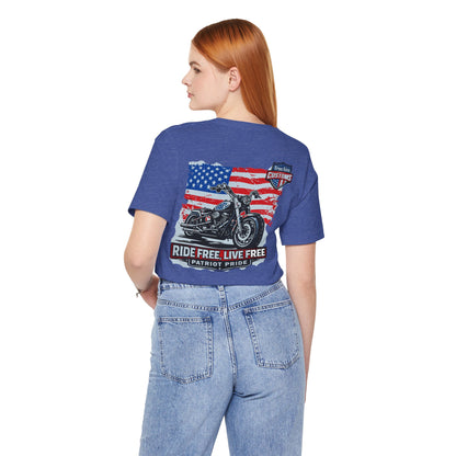 Freedom Motorcycle T-Shirt – American Flag Biker Tee