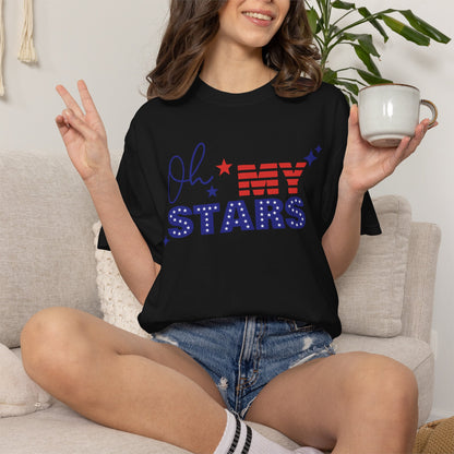 Oh My Stars T-Shirt — Patriotic 4th of July American Flag Tee