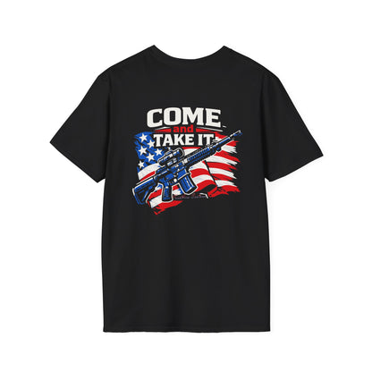 Come and Take It, American Flag Rifle Graphic Patriotic Tee