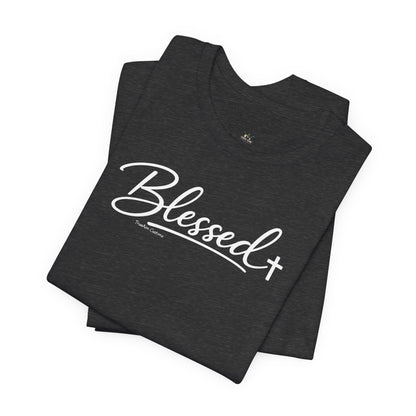 Blessed Minimalist Tee - White Short Sleeve Shirt