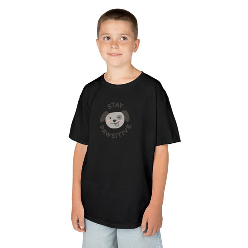 Kids T-Shirt — "Stay Pawsitive" Sloth Tee (Cute Animal Positivity Shirt)