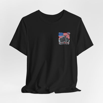 Freedom Motorcycle T-Shirt – American Flag Biker Tee