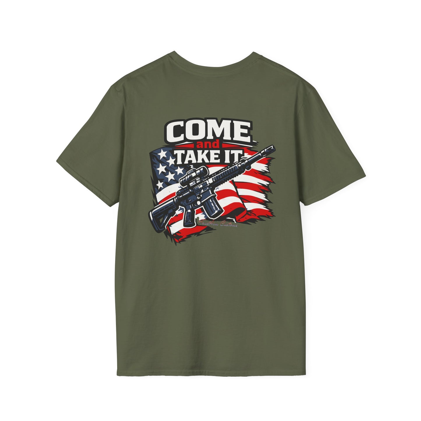 Come and Take It, American Flag Rifle Graphic Patriotic Tee