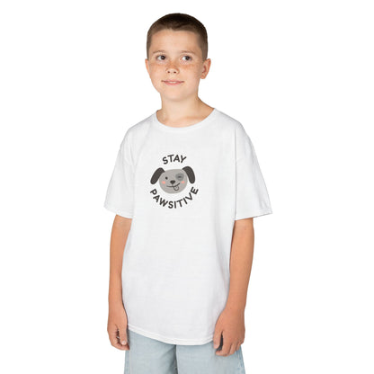 Kids T-Shirt — "Stay Pawsitive" Sloth Tee (Cute Animal Positivity Shirt)