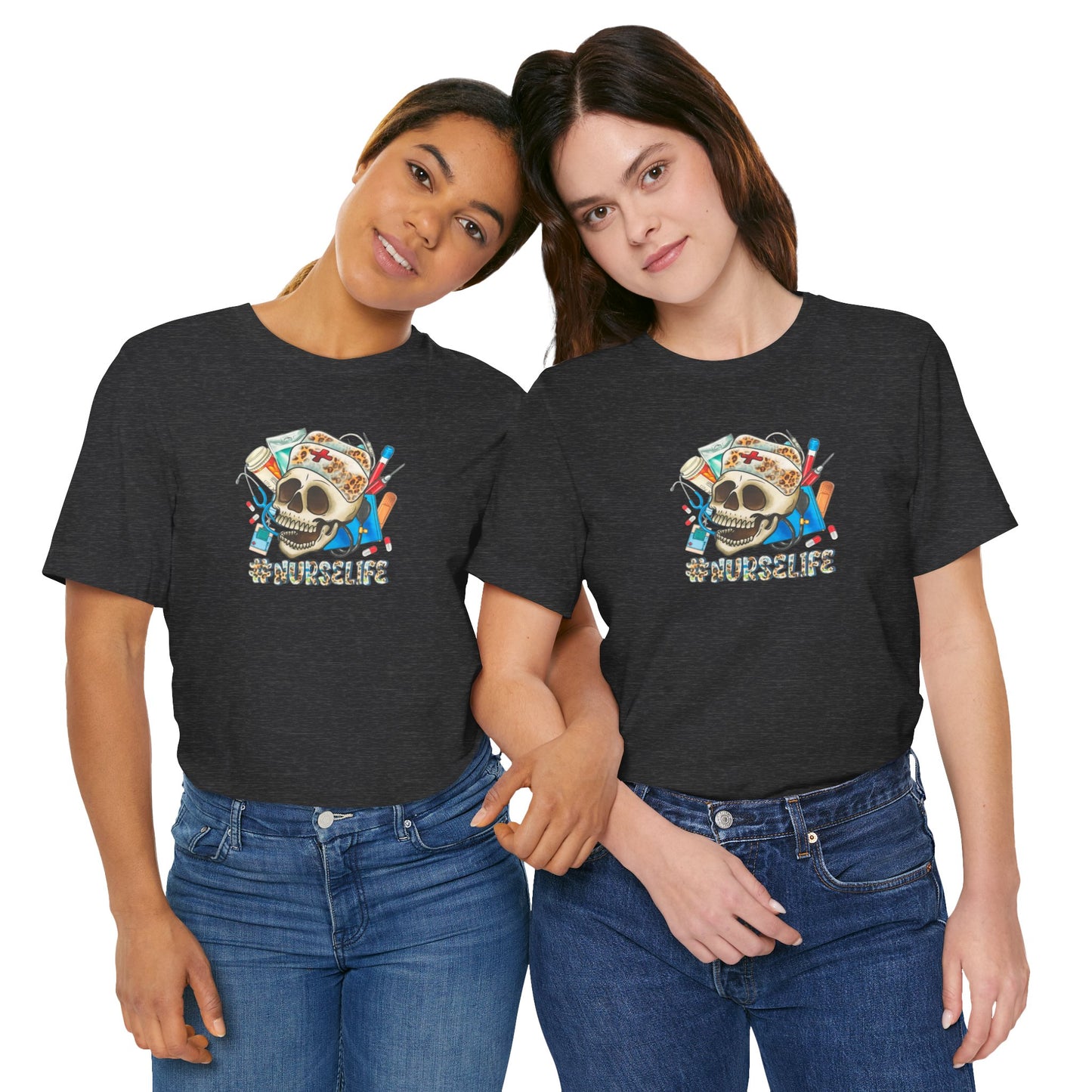 Nurse life Skull Graphic Tee