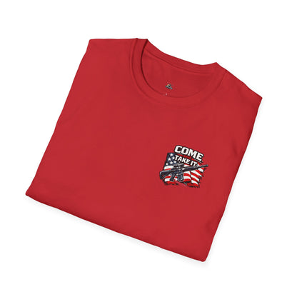 Come and Take It, American Flag Rifle Graphic Patriotic Tee