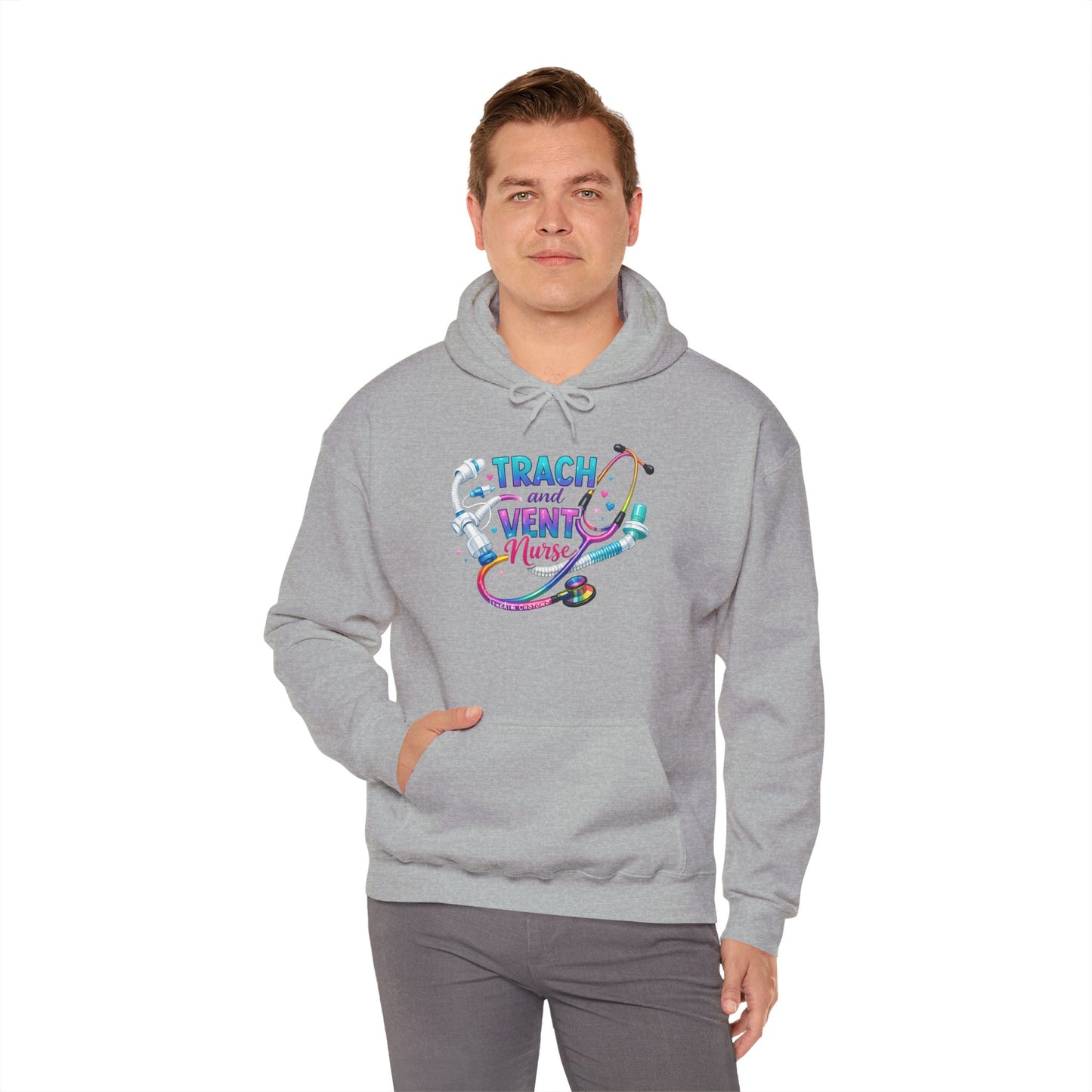 TRACH and VENT nurse Unisex Heavy Blend™ Hooded Sweatshirt