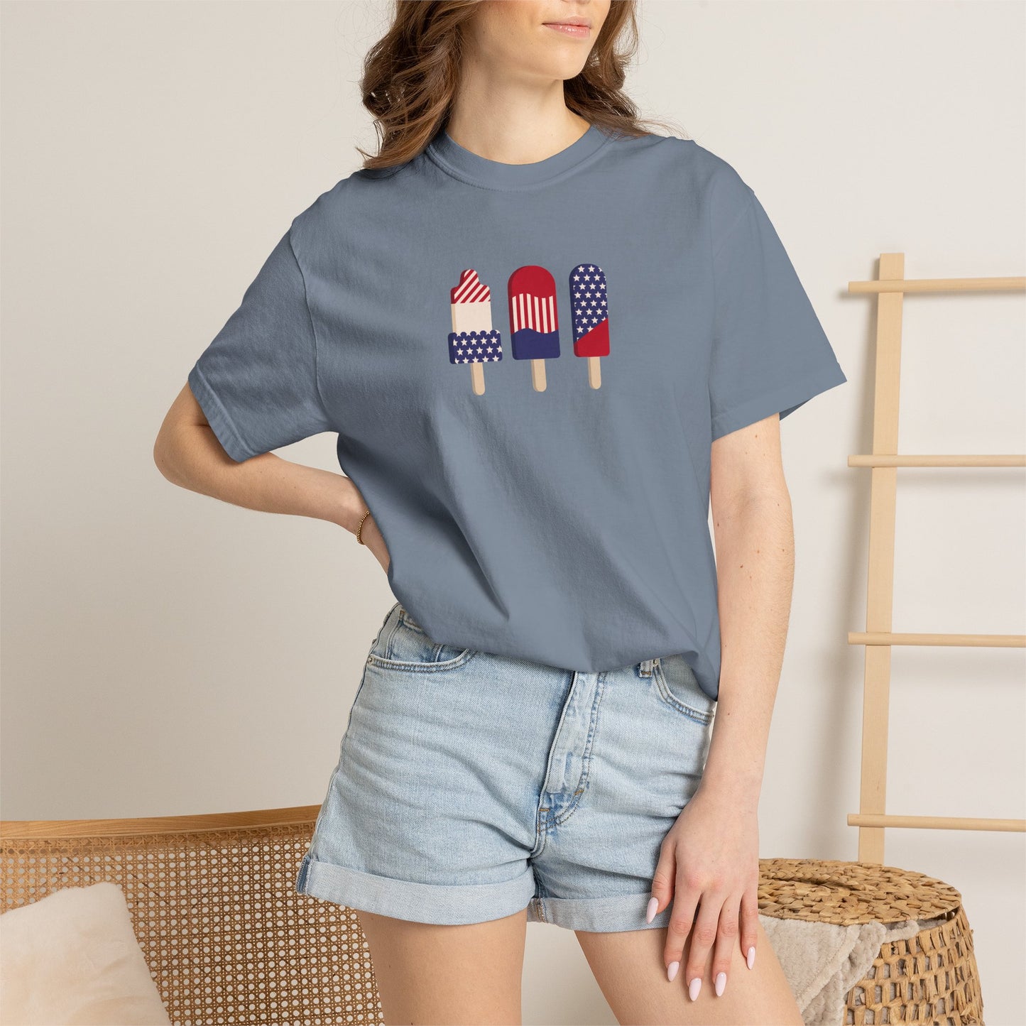 Patriotic Popsicle T-Shirt — USA Flag Ice Cream Graphic Tee