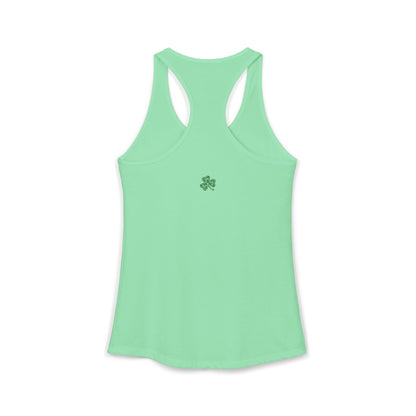 Women's Drunk today, hungover tomorrow St. Patty day  Racerback Tank