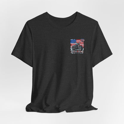 Freedom Motorcycle T-Shirt – American Flag Biker Tee