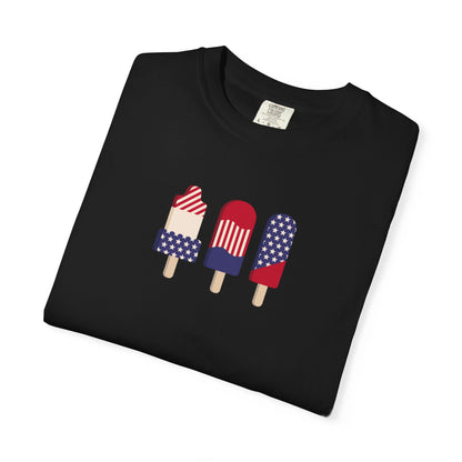 Patriotic Popsicle T-Shirt — USA Flag Ice Cream Graphic Tee
