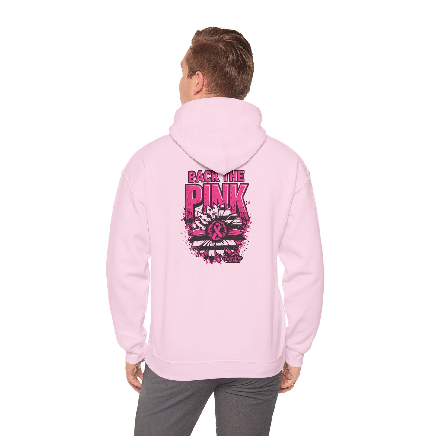 Back the Pink breast cancer Graphic Hooded Sweatshirt