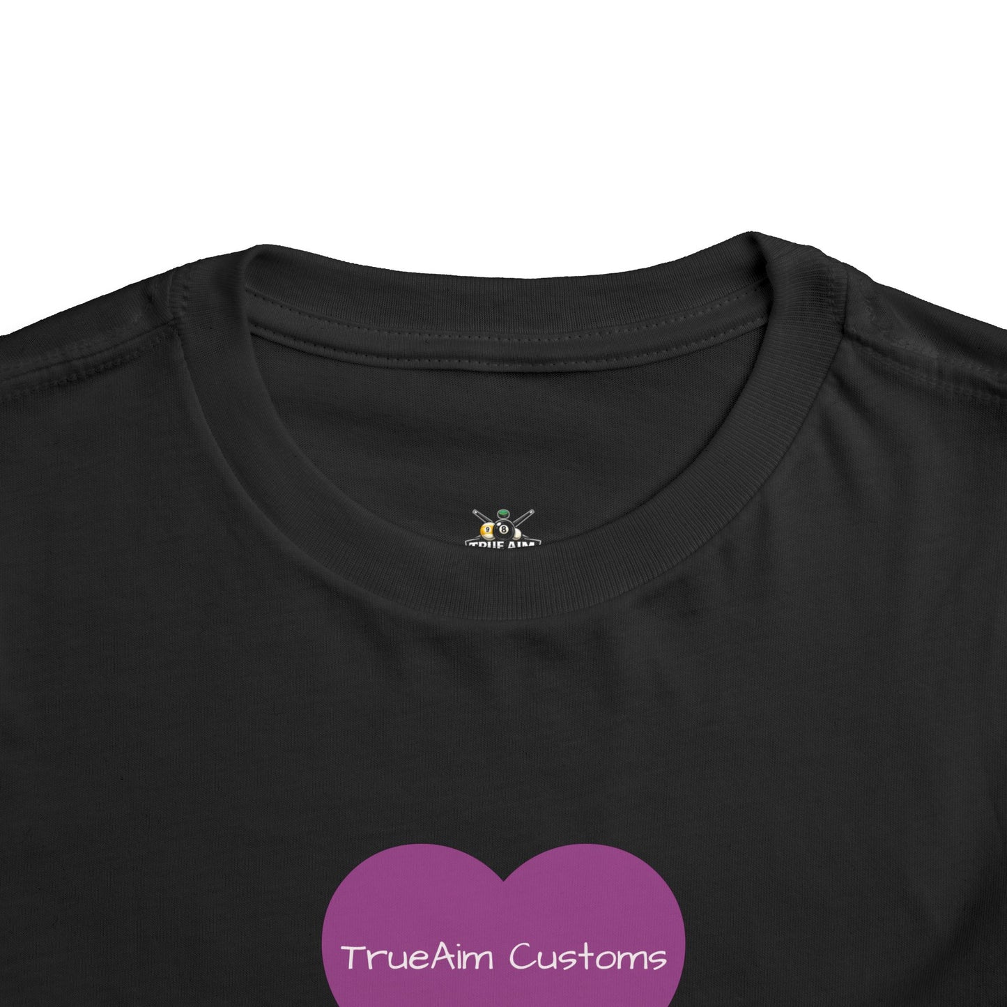 Toddler Tee — Purple Heart Graphic Kids Shirt, Cute Valentine's or Everyday Baby Gift