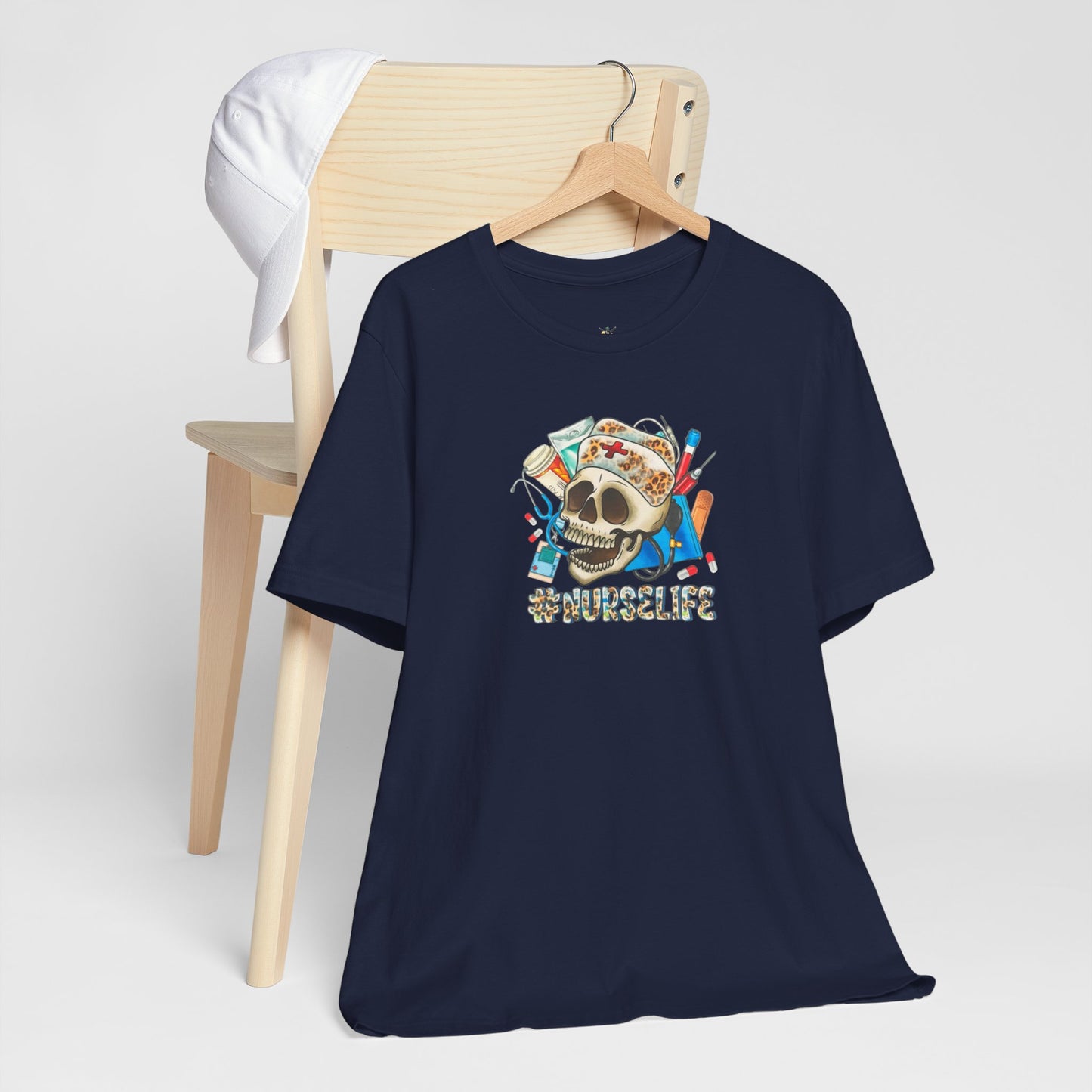 Nurse life Skull Graphic Tee