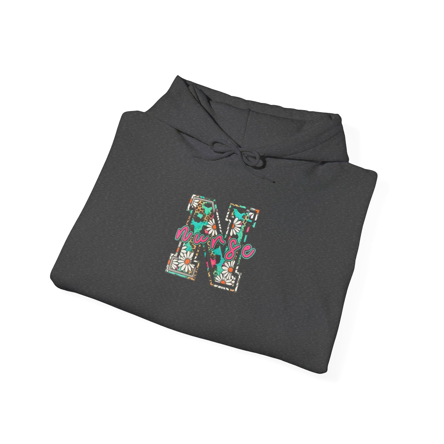 Floral Monogram 'N' Hoodie — Vintage Rose Letter Sweatshirt