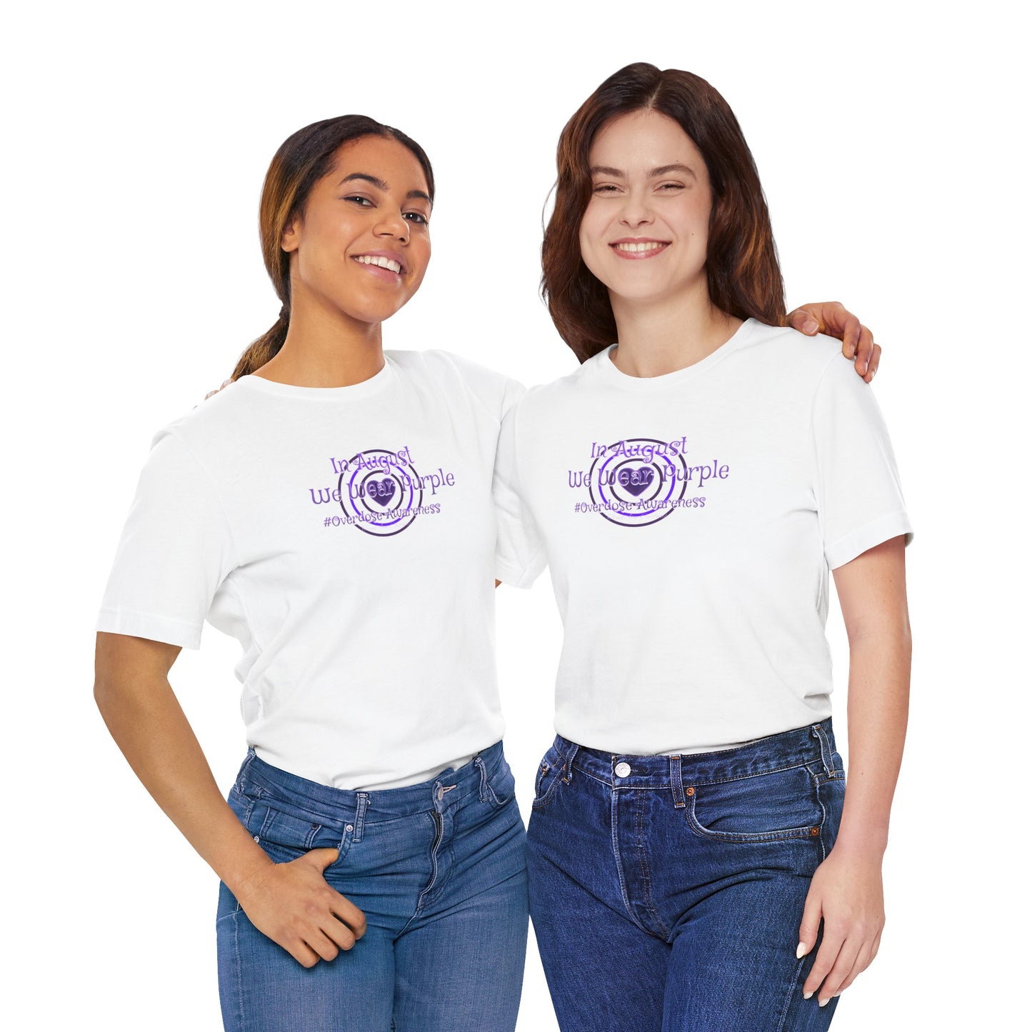 "In August We Wear Purple" Overdose Awareness T-Shirt