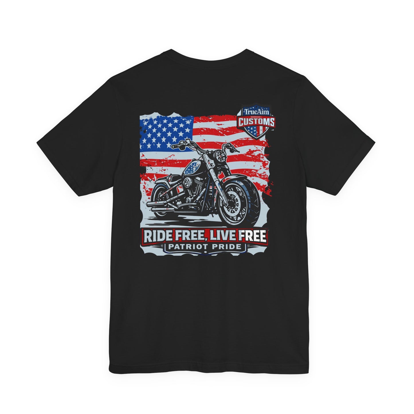 Freedom Motorcycle T-Shirt – American Flag Biker Tee