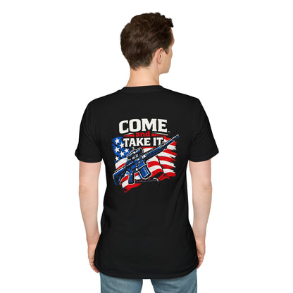 Come and Take It, American Flag Rifle Graphic Patriotic Tee