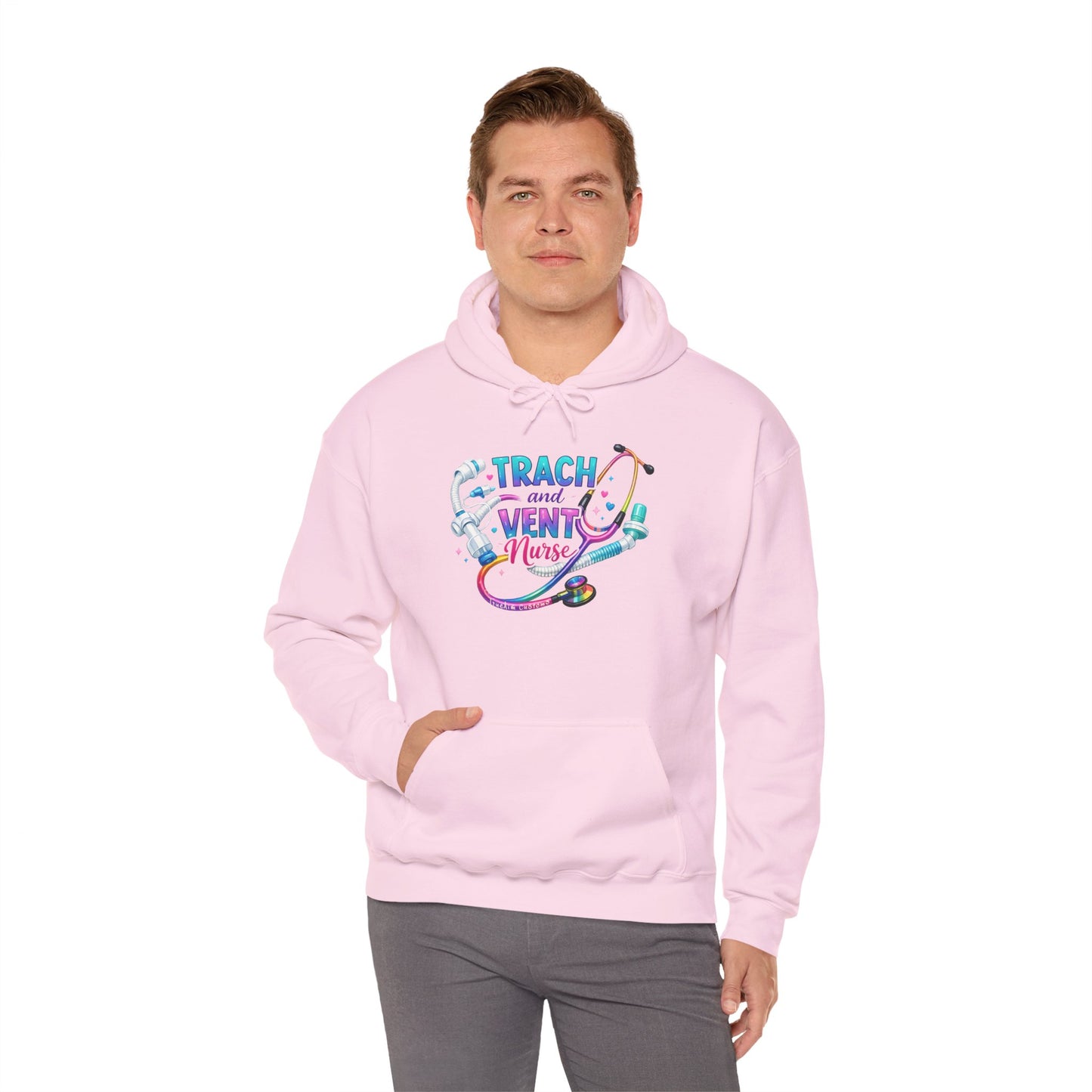 TRACH and VENT nurse Unisex Heavy Blend™ Hooded Sweatshirt