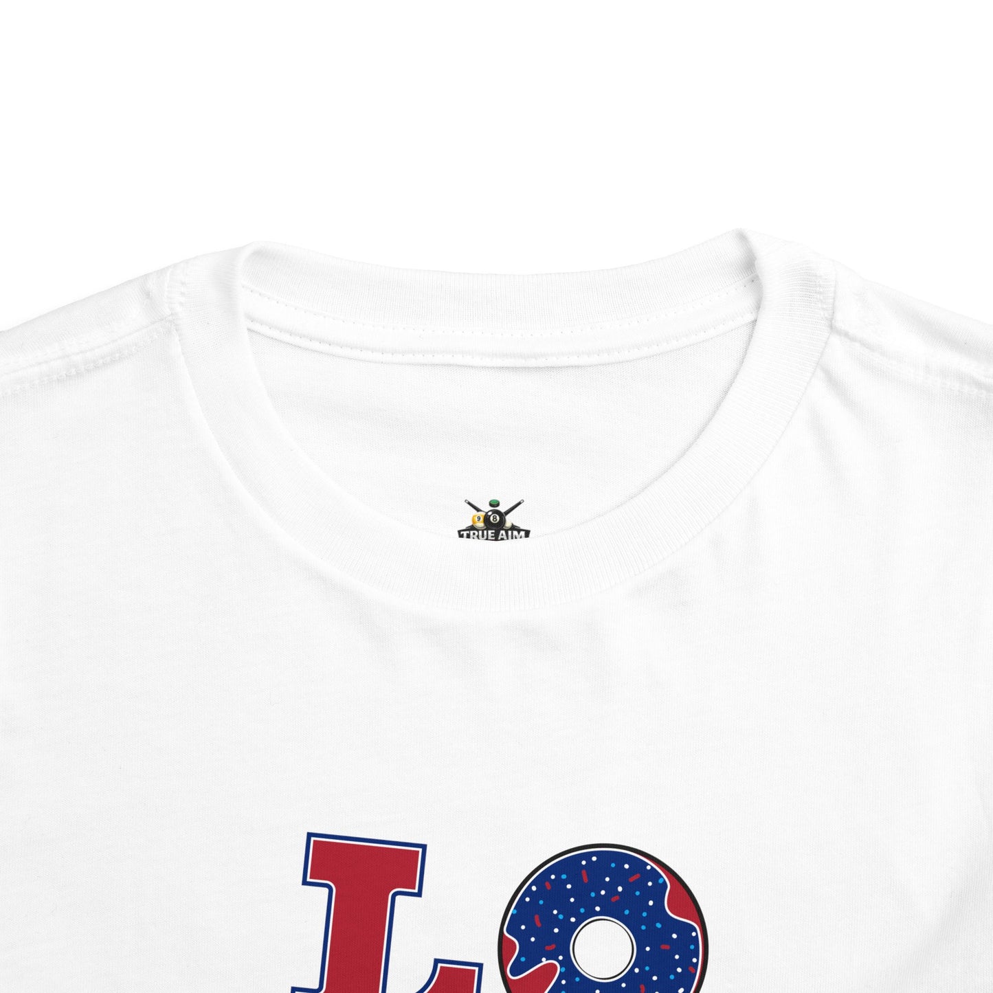 Patriotic "LOVE" Toddler Tee — American Flag 4th of July Baby Shirt