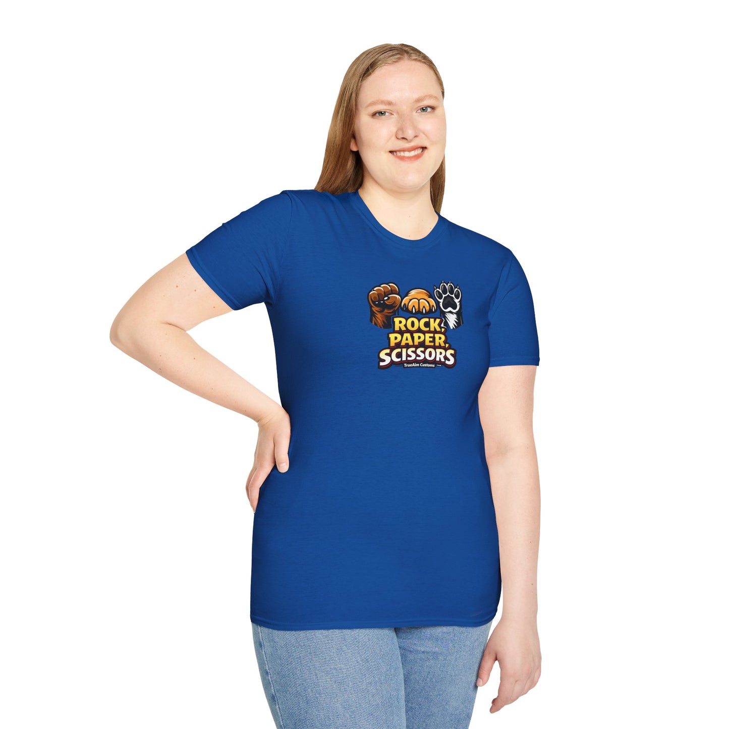 Rock Paper Scissors Paw Print T-Shirt — Cute Animal Game Graphic Tee