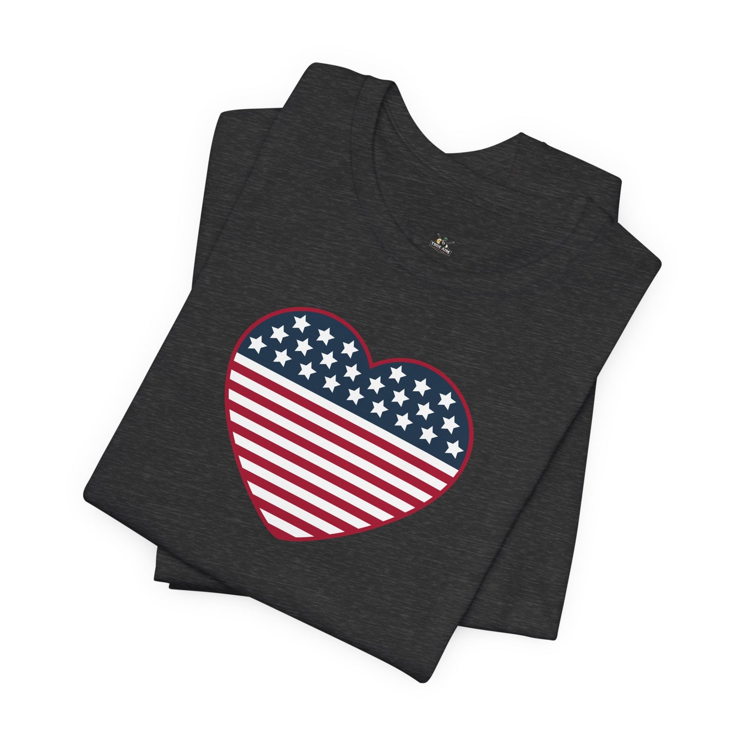 Patriotic Heart T-Shirt — American Flag Heart Tee for 4th of July & Independence Day