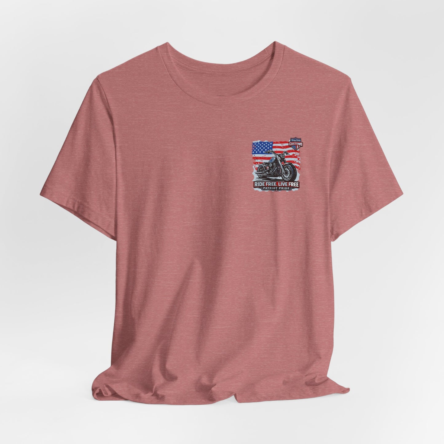 Freedom Motorcycle T-Shirt – American Flag Biker Tee