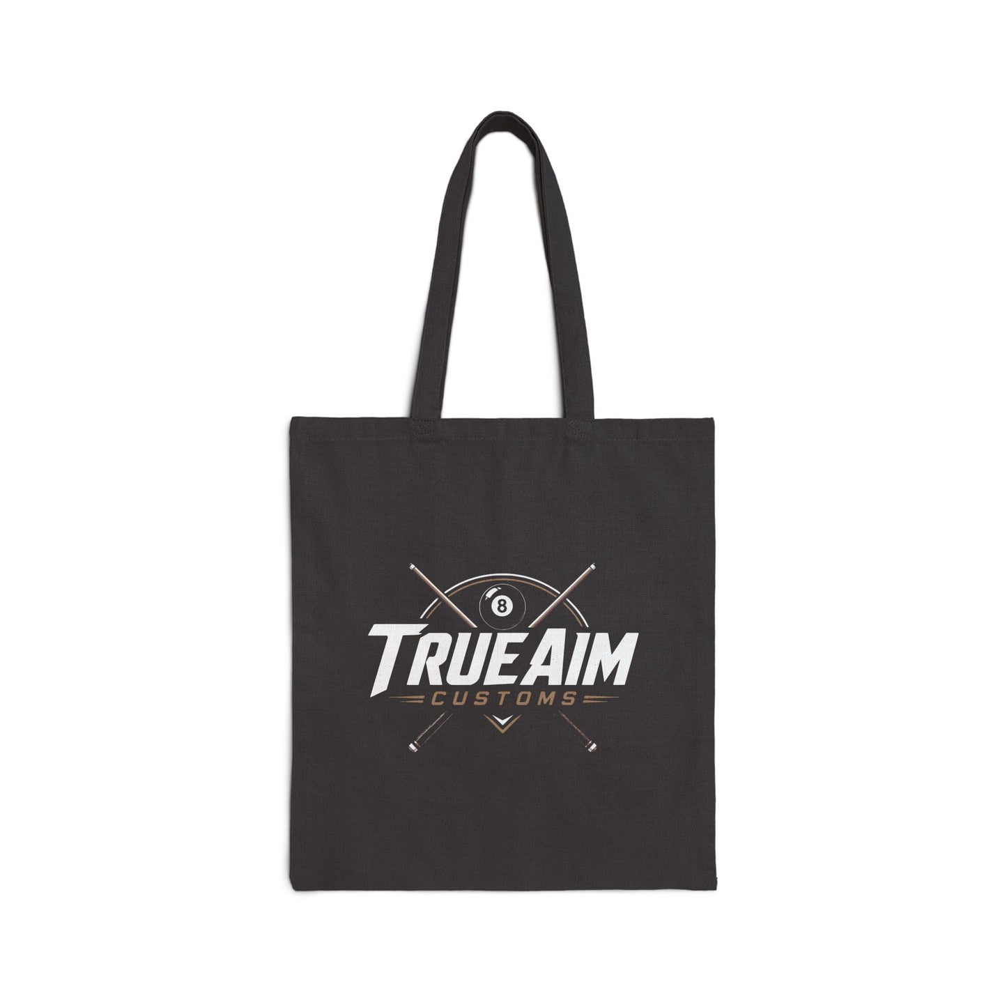 Pool Player Tote Bag — "Poke & Hope" / True Aim Billiards Canvas Tote