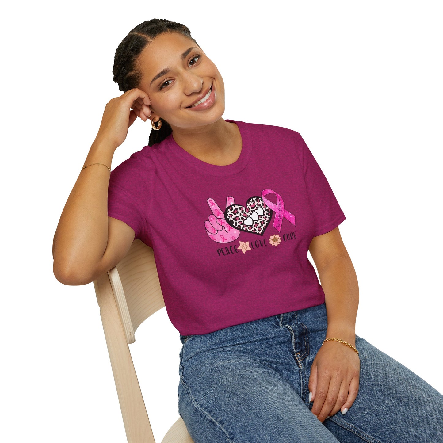 Breast Cancer Awareness Peace Love Hope T-Shirt