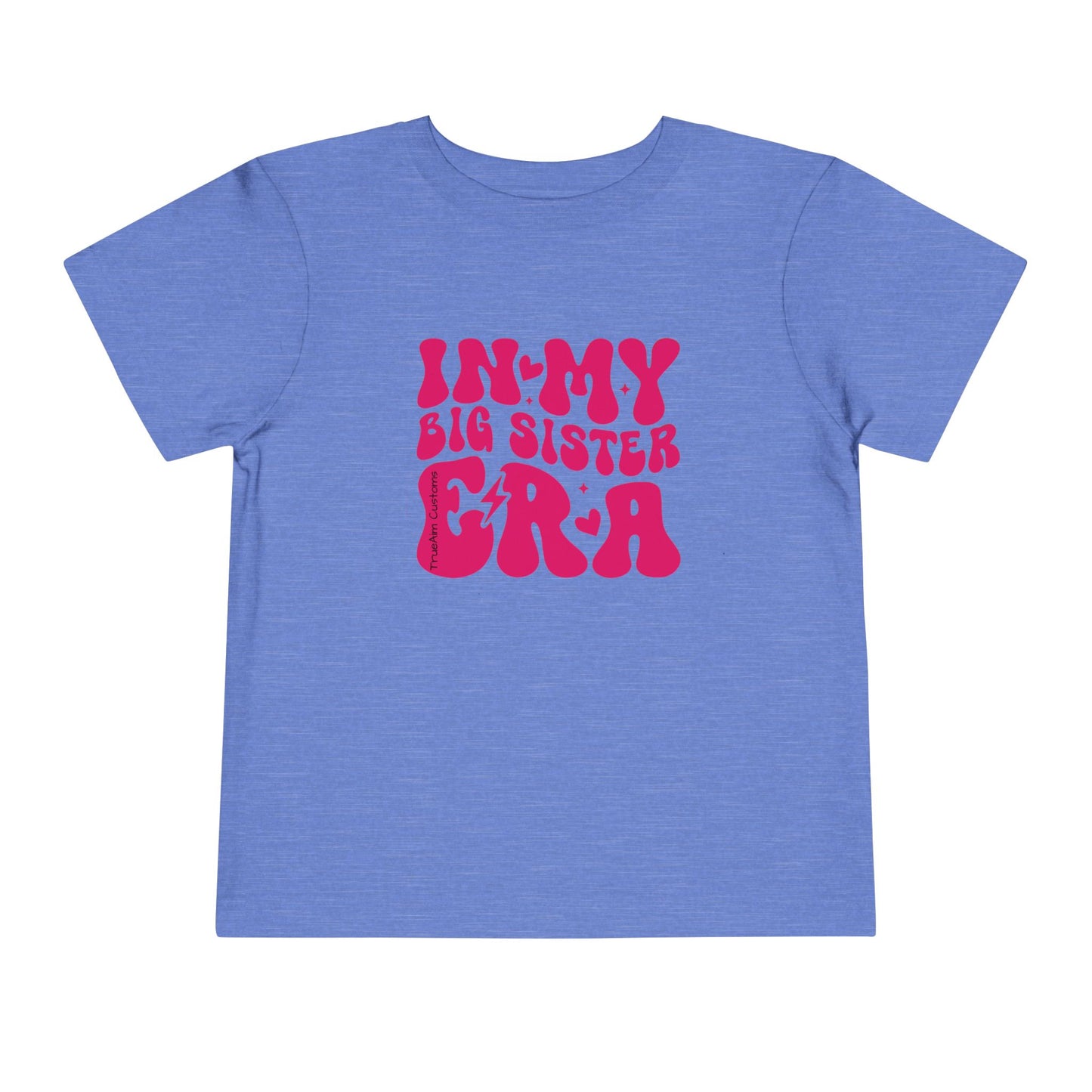 Toddler Tee — "In My Big Sister Era" Retro Pink Announcement Shirt