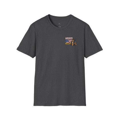 Armed and Disciplined T-Shirt — Patriotic Rifle Graphic Tee