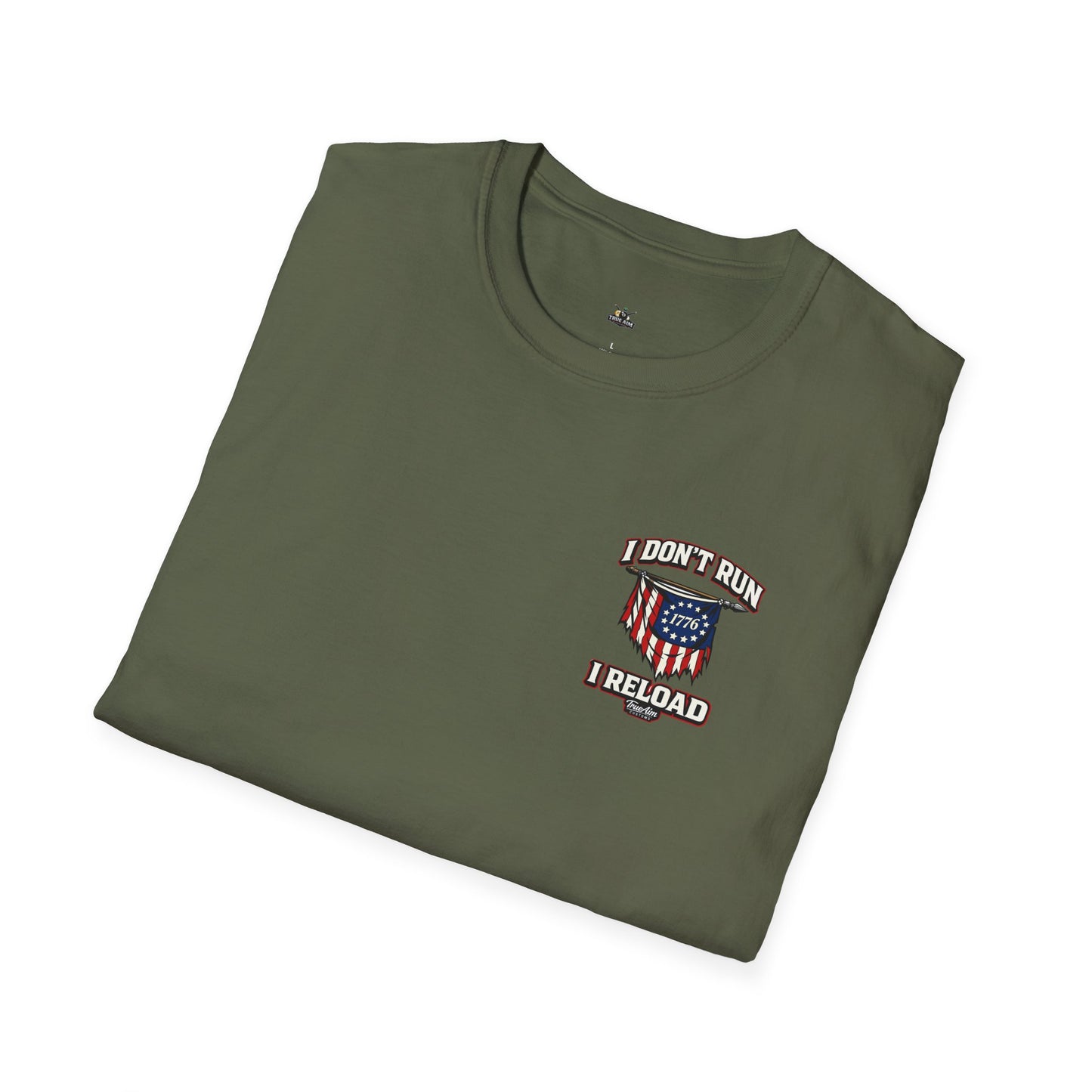 American Flag, AR 15- I don't run I reload 2A tee shirt unisex