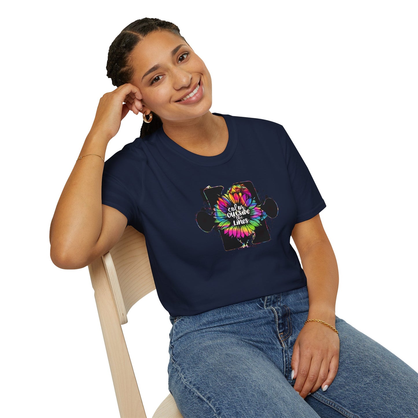 Color outside the lines t shirt
