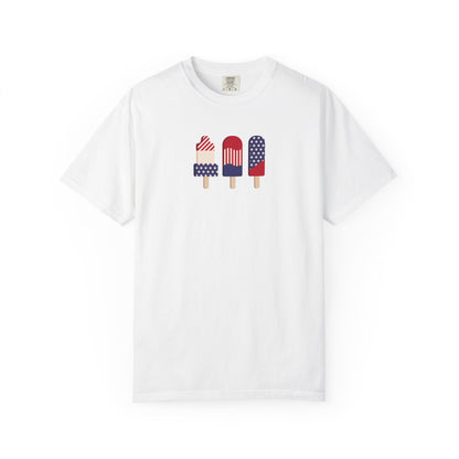 Patriotic Popsicle T-Shirt — USA Flag Ice Cream Graphic Tee