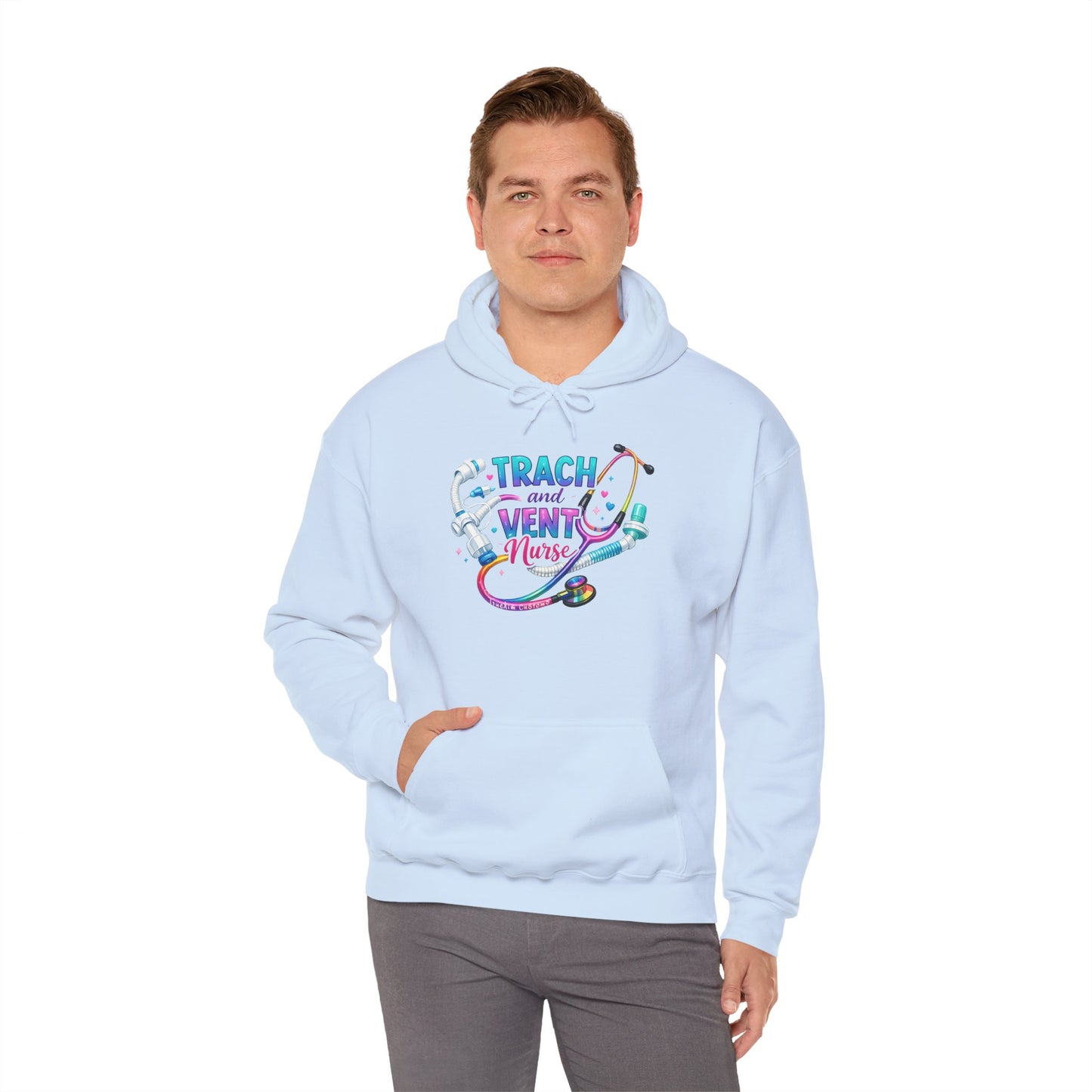 TRACH and VENT nurse Unisex Heavy Blend™ Hooded Sweatshirt