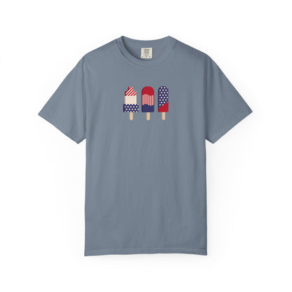 Patriotic Popsicle T-Shirt — USA Flag Ice Cream Graphic Tee