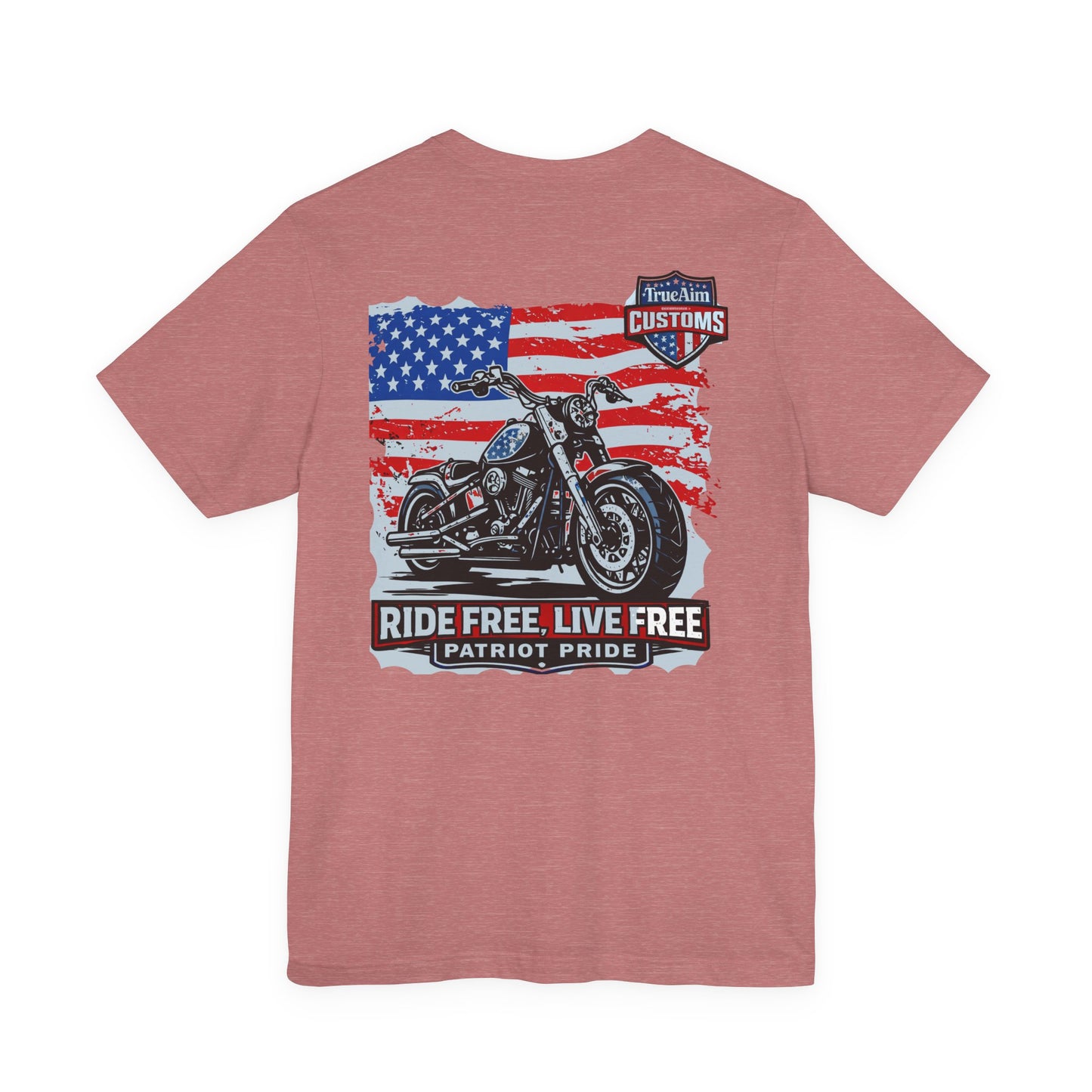 Freedom Motorcycle T-Shirt – American Flag Biker Tee