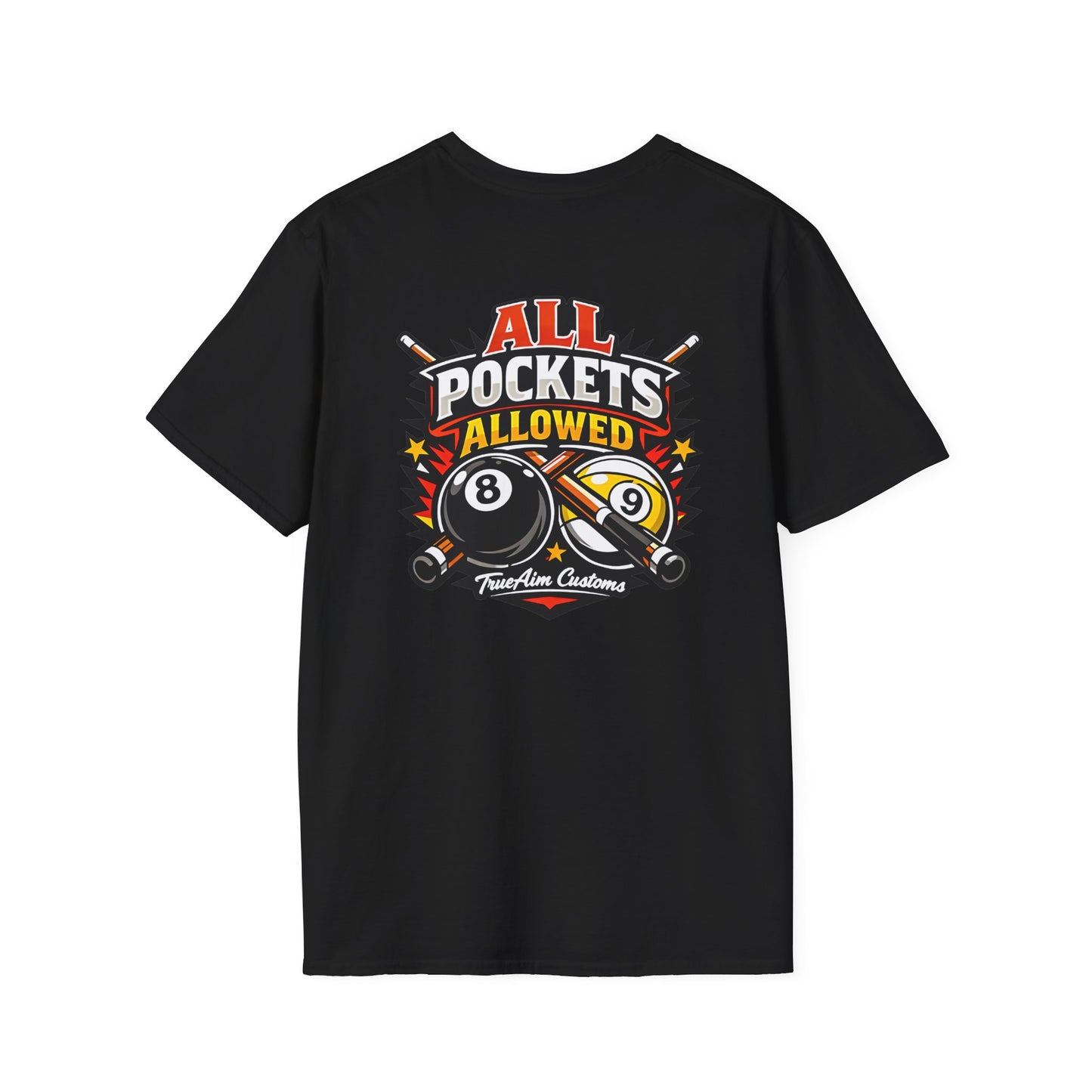 "All Pockets Allowed" Billiards Graphic Tee