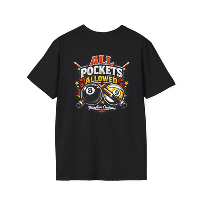 "All Pockets Allowed" Billiards Graphic Tee