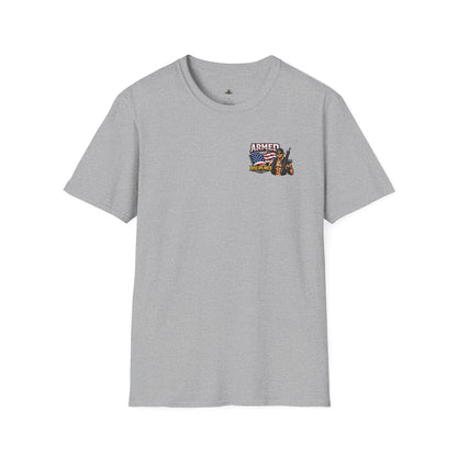 Armed and Disciplined T-Shirt — Patriotic Rifle Graphic Tee
