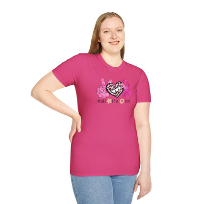 Breast Cancer Awareness Peace Love Hope T-Shirt